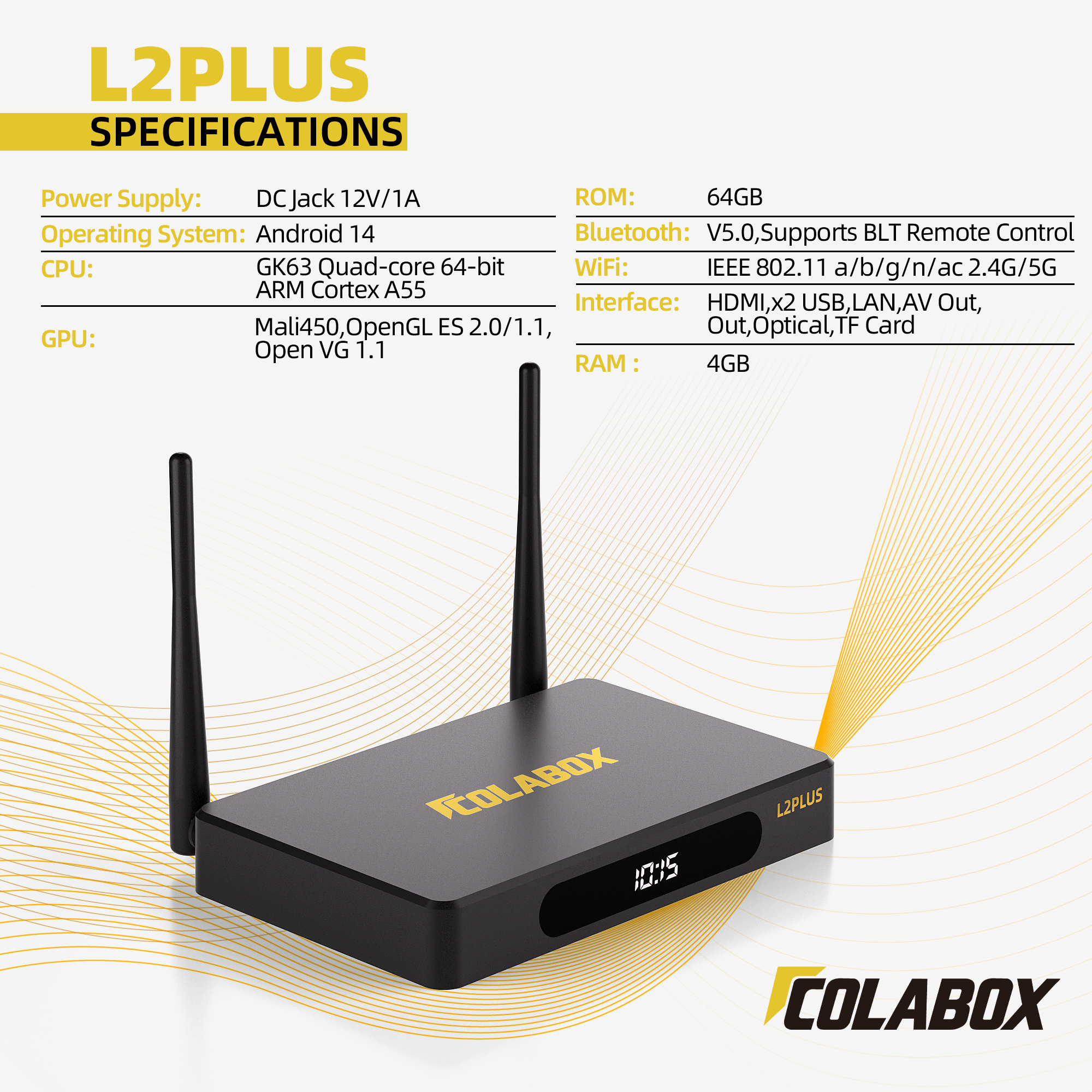 COLABOX L2 Plus hardware specifications